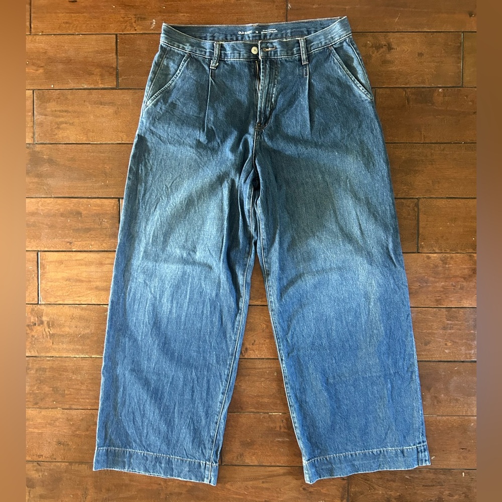 Old Navy Extra High Rise, Baggy Wide Leg jeans size 10